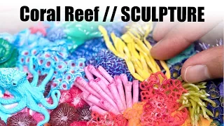 Miniature Coral Reef with Polymer Clay // Speed Sculpting