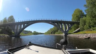 Boating at lake Päijänne, Finland