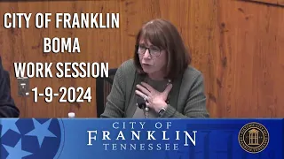 City of Franklin, BOMA Work Session 1-9-2024