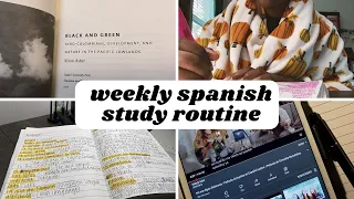 Spanish Study Vlog | Weekly Language Study Routine At Home [CC]