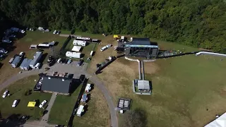 Blue Ridge Rock Festival 2023 Friday morning aerial view. (After the storm)