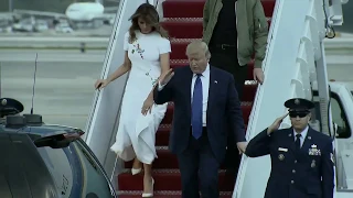 GUESS WHO'S BACK: Trump arrives in Florida ahead of the weekend