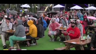 English fans celebrate England's first goal in Euro2020 Finale Match versus Italy