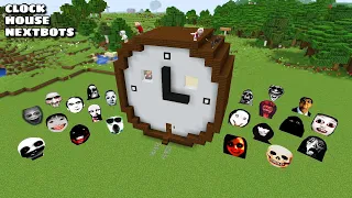 SURVIVAL CLOCK HOUSE WITH 100 NEXTBOTS in Minecraft - Gameplay - Coffin Meme