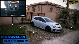 800HP Volkswagen Golf R 2021 - Forza Horizon 5 | Logitech g920 Steering wheel | 4K Gameplay