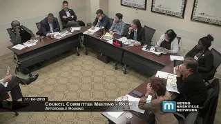 11/04/19 Council Committees: Affordable Housing