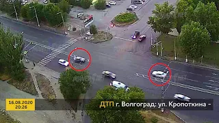 ДТП (авария г. Волгоград) ул. Кропоткина - ул. Н. Отрады 16-08-2020 20-26