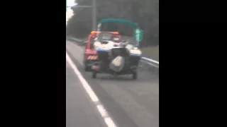 Boat destroyed by distracted driver.