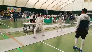 Bout from fencing competition May 2019 in Albena, Bulgaria