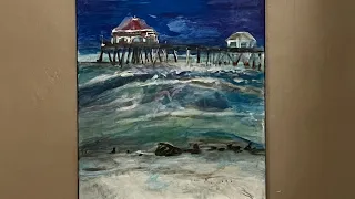 Huntington Beach | Surf City | Ocean Waves | Acrylic | #huntingtonbeachpier #huntingtonbeachca #art