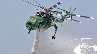 Erickson Skycrane fighting busfire near Modica Beach, Sicily