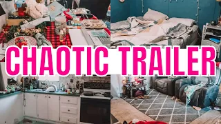 TRASHED SINGLE WIDE MOBILE HOME CLEAN WITH ME MESSY CLEANING MOTIVATION