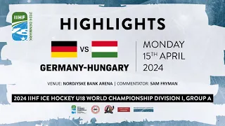 Germany vs. Hungary 2024 IIHF Ice Hockey U18 World Championships, Division 1A
