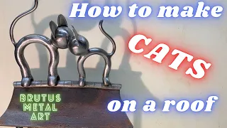 How to make this Metal Art sculpture, Two Cats on a Roof !