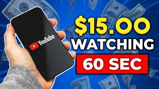 Earn $15 Every 60 Second Watching YouTube Videos! *FREE* | Make Money Watching Videos Online