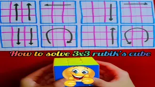 How to solve 3x3 rubik's cube || Learn 3x3 rubik's cube  || Tutorial || 1 minute solve ||  Tricks