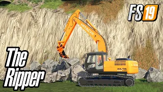 Public Works Ripper R115 For Hitachi Excavator Farming Simulator 2019 Mining Mods