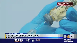 Lucas Oil Stadium hosting mass vaccination clinic