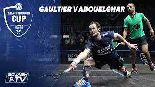 WHAT. A. MATCH - Gaultier v Abouelghar  - Extended QF Highlights - Grasshopper Cup Squash