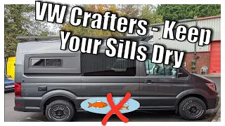 How To Stop your VW Crafter Sills Filling up with Water.