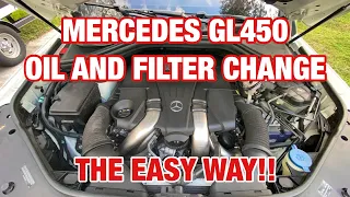 2013 MERCEDES GL450 X166 DIY OIL CHANGE on TWIN TURBO V8