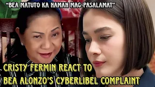 SAGOT ni CRISTY FERMIN sa KASO ni BEA ALONZO LABAN SA KANILA ni OGIE DIAZ, Cristy naging Mabuti rin