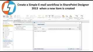 Create a Simple E-mail workflow in SharePoint Designer 2013  when a new item is created