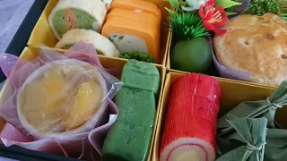 Osechi-ryòri 2021. Japanese New Year Dishes. Happy New Year 2021