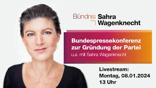 Bundespressekonferenz zur Gründung der Partei "Bündnis Sahra Wagenknecht"