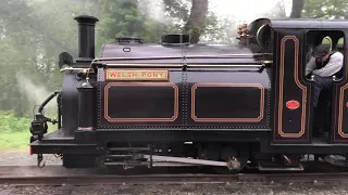 Wheel Slip as Welsh Pony departs Tan Y Bwlch station on the Ffestiniog Railway