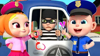 Good Police Catch The Thief | Police Officer Songs + Job And Carrer Songs | Rosoo Kids Song