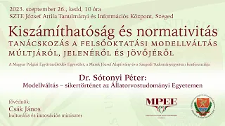 Sótonyi Péter: Modellváltás – sikertörténet az Állatorvostudományi Egyetemen