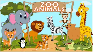 Animales del Zoológico 🐒🐧🐼🦁🐘  -ZOO ANIMALS in English for KIDS- -Video Educativo-