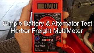 How to check Battery & Alternator using Multimeter from Harbor Freight DIY Diagnostic