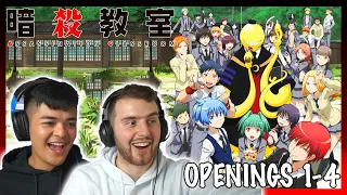 ASSASSINATION CLASSROOM Openings 1-4 REACTION! || Anime Op Reaction