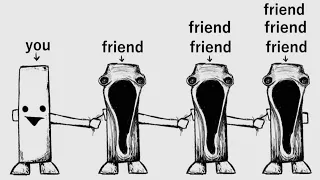 you friend exposed nerve but with more friends