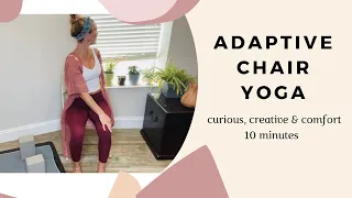 Adaptive Chair Yoga | balance with babz yoga | 10 minutes