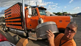#732 Replacing Air Filters and Steel Plates The Life of an Owner Operator Flatbed Truck Driver