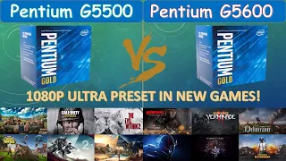 Pentium G5500 vs Pentium G5600 - GTX 1070 (1080P) New Games Benchmark