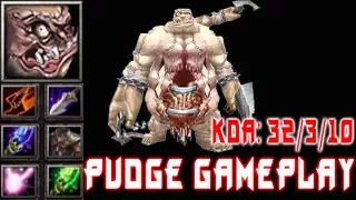 DotA PUDGE Gameplay - Почти один килл в минуту! (SR)