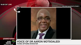 One Stop Border Post Bill now open for public comment: Dr Aaron Motsoaledi