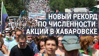 Десятки тысяч вышли на митинг в Хабаровске | НОВОСТИ | 18.07.20