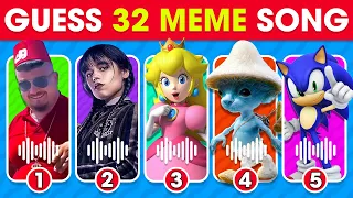 Guess Meme Song | Blue Smurf Cat, Skibidi Dom Dom, Sonic, Peach, Wednesday #234