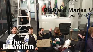 Anti-Zionist Jewish activists protest at Marles' office and lock themselves to building