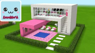 Kawaii World - Easy MODERN HOUSE with POOL - How to build