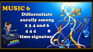Music 6 Lesson 2 Differentiate aurally among 2 4, 3 4, 4 4 and 6 8 time signatures