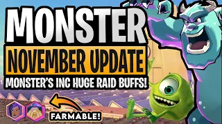 A MONSTER NOVEMBER UPDATE | Mike Wazowski Arrives | Namarri & Davy Farmable | Disney Sorcerers Arena