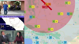 2019 Ridgecrest Earthquake with Earthquake Early Warning and Footage (5/7/2019)