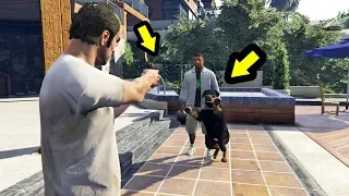 قضيت على فرانكلن أمام أعين كلبه شوب شاهد ما حدث في جي تي أي 5 | GTA V Chop & Franklin