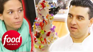 Bride DESTROYS Buddy's Cake Made With Fondant Drapes Because She Hates It | Cake Boss